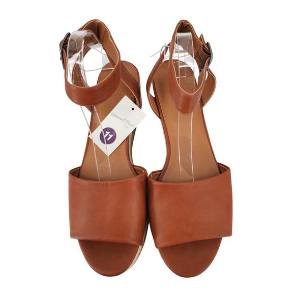 Universal Thread Womens 11 Cognac Bailey Platform Wedge Pumps New - Picture 2 of 5